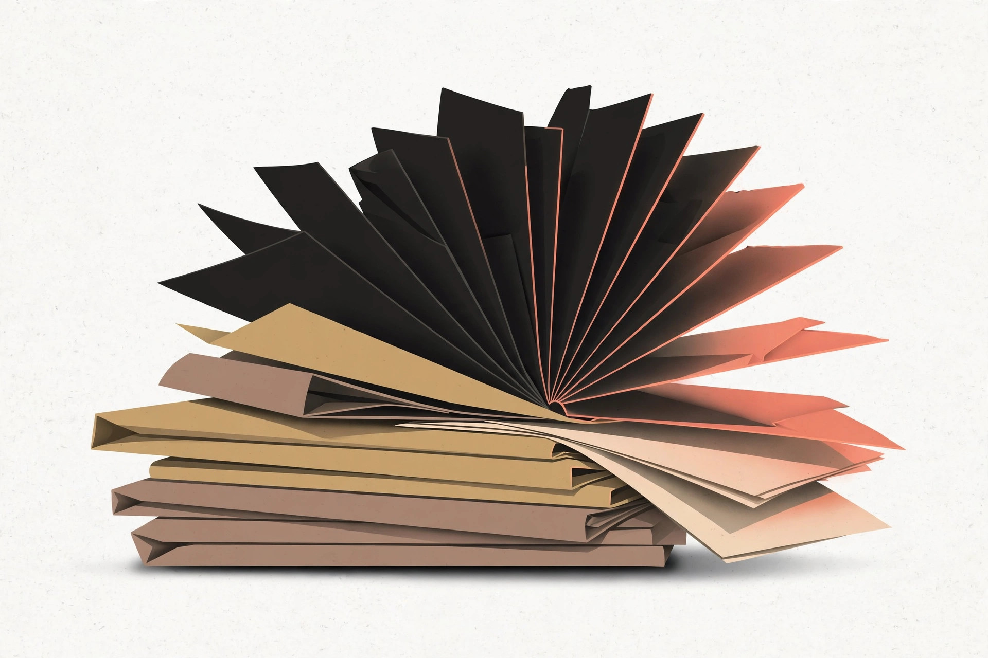 Abstract illustration of an archival stack of documents