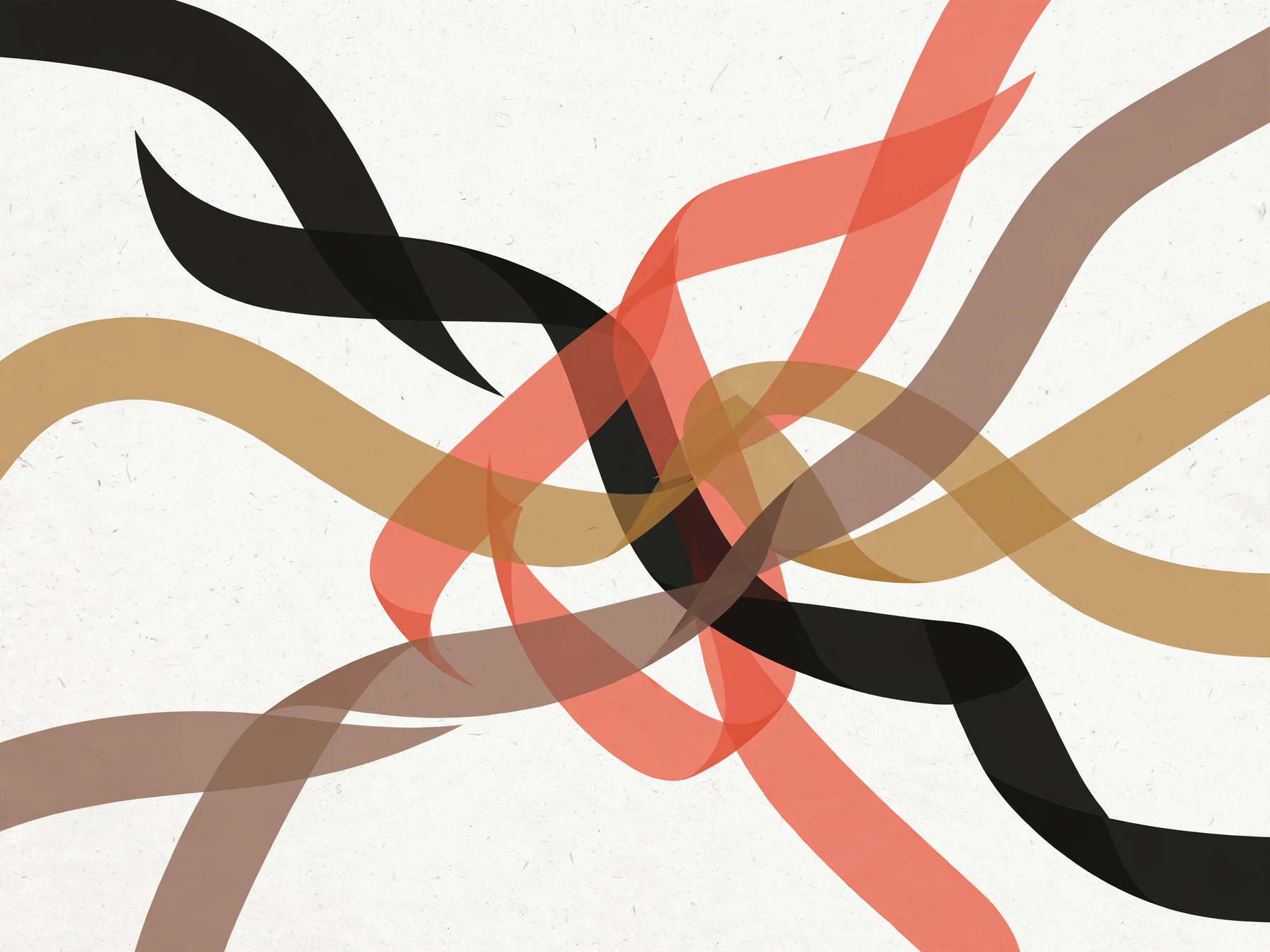 Abstract illustration of interweaving message threads